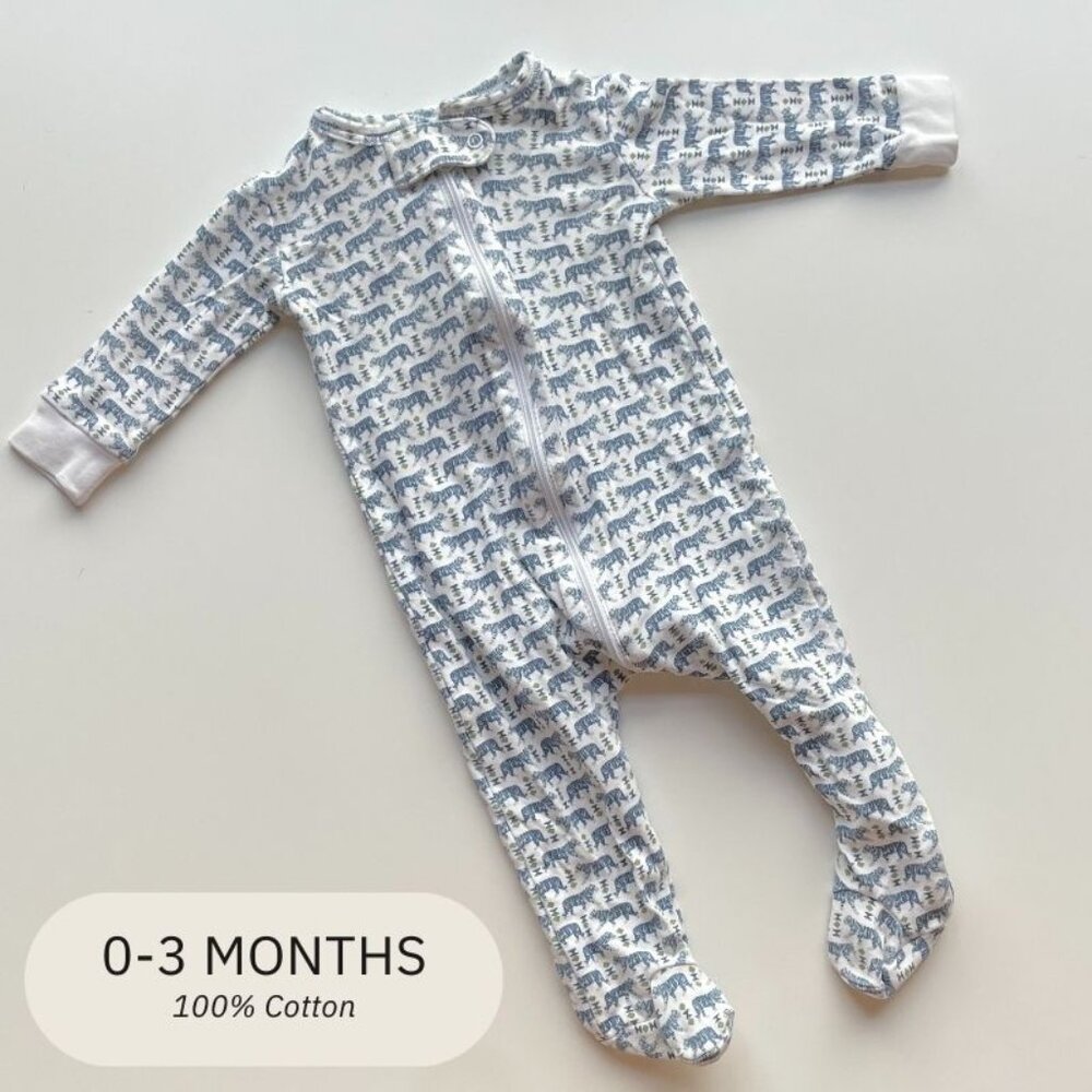 Lila  + Hayes Zippered Tiger Pajamas